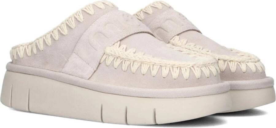 MOU Instappers Dames Bounce Clog Maat: 37 Materiaal: Leer Kleur: Beige