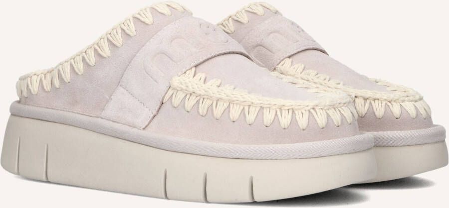 MOU Instappers Dames Bounce Clog Maat: 37 Materiaal: Leer Kleur: Beige