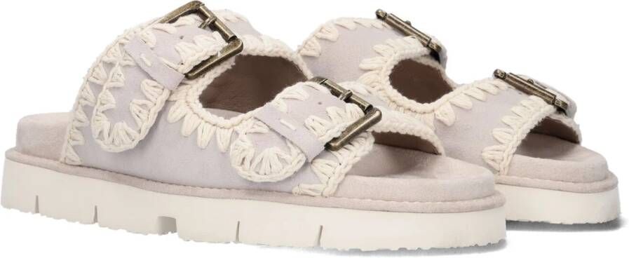MOU Slippers Dames New Bio Maat: 39 Materiaal: Suède Kleur: Beige