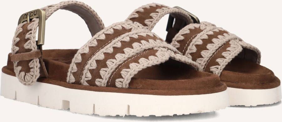 MOU Slippers Dames Bio Sandal Buckle Strap Maat: 40 Materiaal: Suède Kleur: Bruin
