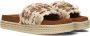 MOU Badslippers Dames Monoband Rope Sandal Fringes Maat: 36 Materiaal: Raffia Kleur: Bruin - Thumbnail 1