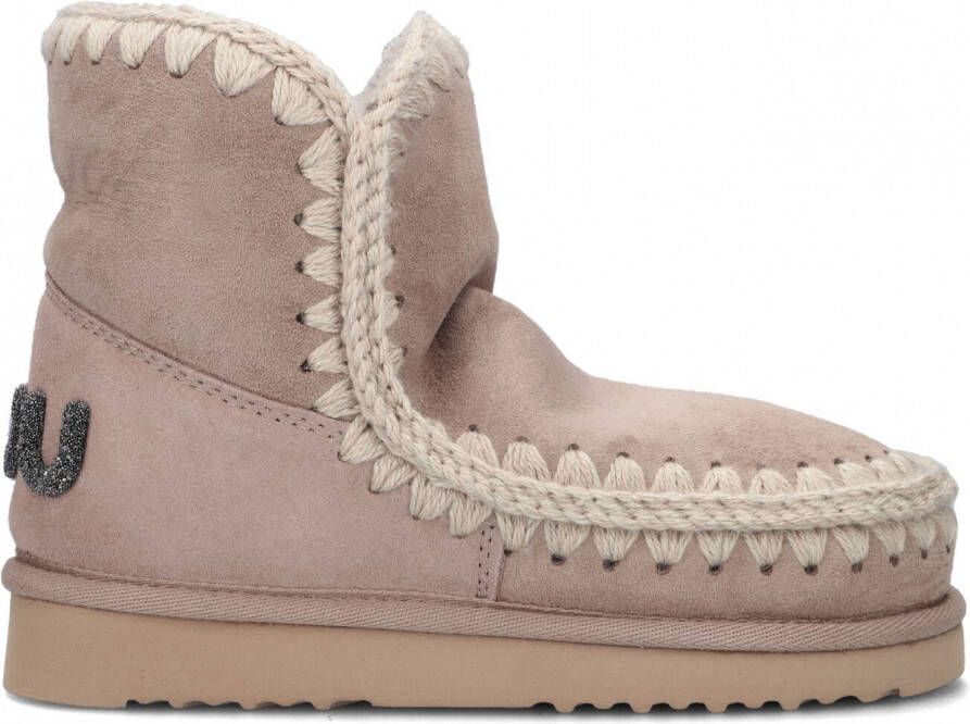MOU Vachtlaarzen Dames Eskimo 18 Glitter Logo Maat: 36 Materiaal: Suède Kleur: Beige
