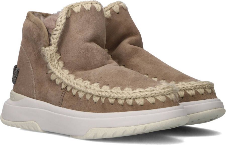 MOU Vachtlaarzen Dames Eskimo Jogger Glitter Logo Maat: 36 Materiaal: Suède Kleur: Bruin