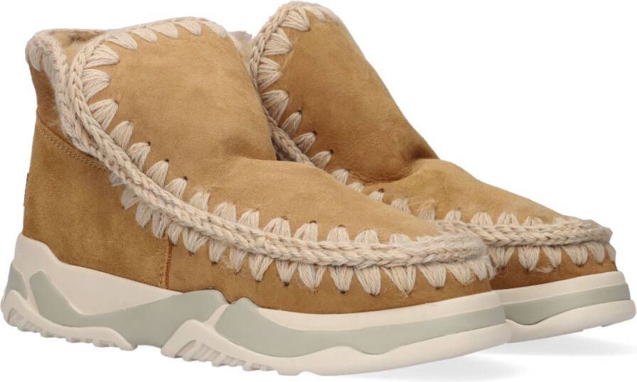 MOU Vachtlaarzen Dames Eskimo Trainer Maat: 39 Materiaal: Suède Kleur: Camel