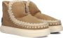 MOU Vachtlaarzen Dames Eskimo Sneaker Bold Glitter Logo Maat: 37 Materiaal: Suède Kleur: Cognac - Thumbnail 1
