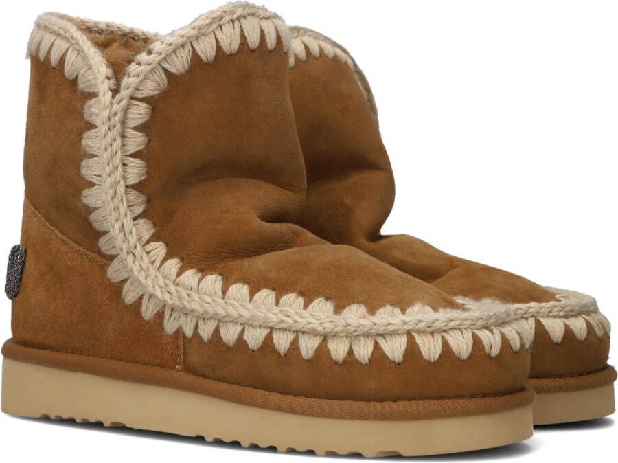 MOU Vachtlaarzen Dames Eskimo 18 Glitter Logo Maat: 36 Materiaal: Suède Kleur: Cognac
