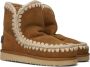 MOU Vachtlaarzen Dames Eskimo 18 Glitter Logo Maat: 41 Materiaal: Suède Kleur: Cognac - Thumbnail 1