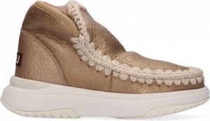 MOU Enkellaarsjes Dames Pantoffels Damesschoenen Leer Eskimo Jogger Goud