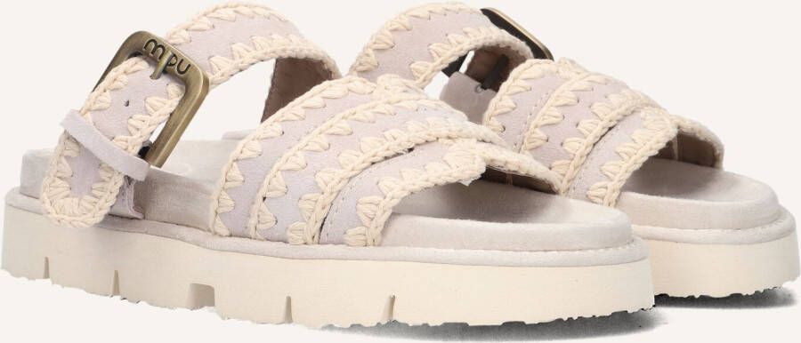 MOU Slippers Dames Bio Sandal Buckle Strap Maat: 38 Materiaal: Suède Kleur: Grijs