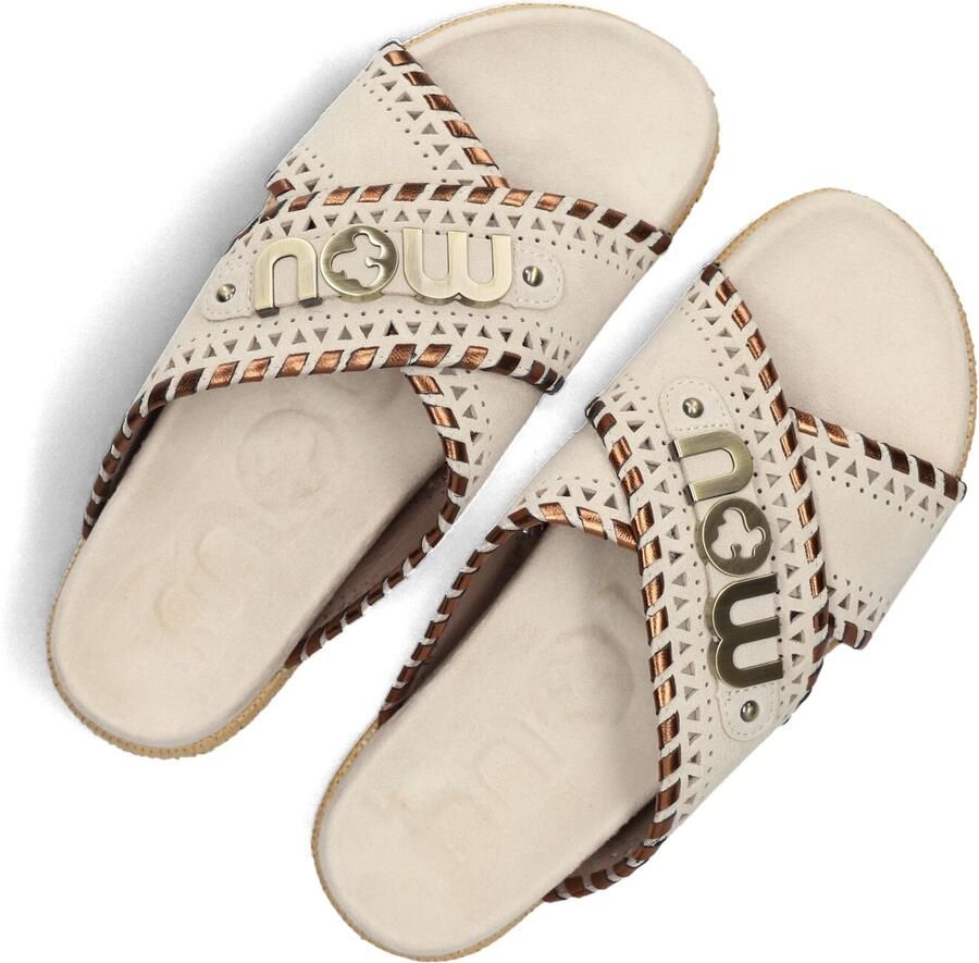 MOU Slippers Dames Criss-cross Sandal Maat: 41 Materiaal: Suède Kleur: Beige - Foto 2