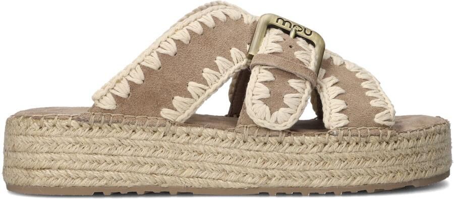 MOU Slippers Dames Jute Sandal Maat: 39 Materiaal: Suède Kleur: Beige - Foto 3