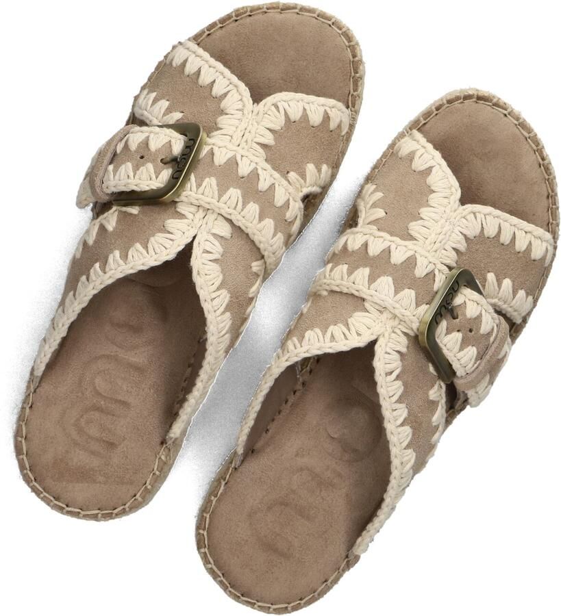 MOU Slippers Dames Jute Sandal Maat: 39 Materiaal: Suède Kleur: Beige - Foto 2