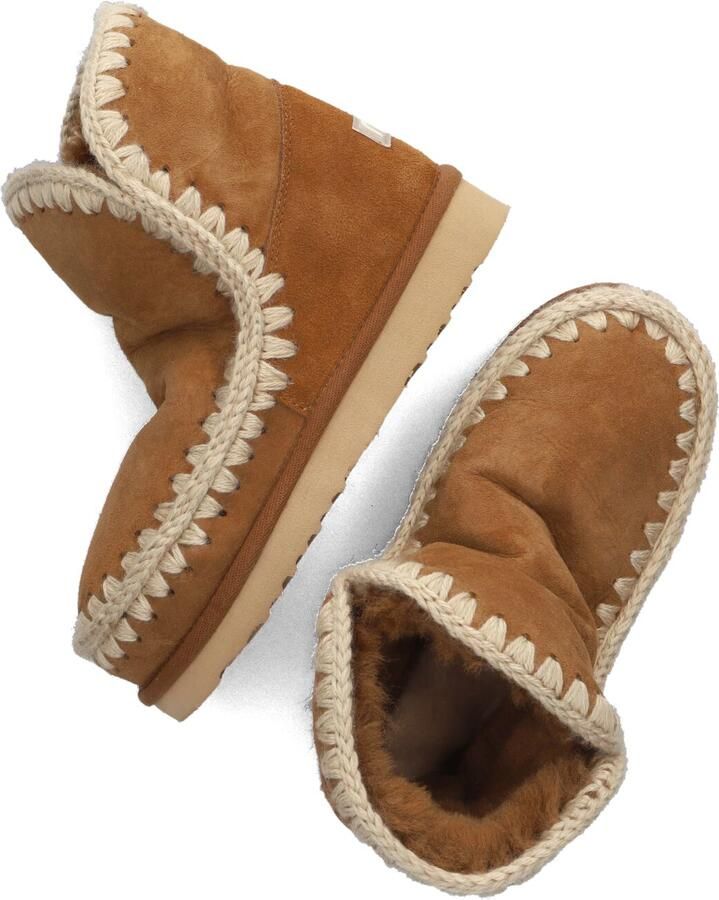 MOU Vachtlaarzen Dames Eskimo 18 Glitter Logo Maat: 39 Materiaal: Suède Kleur: Cognac