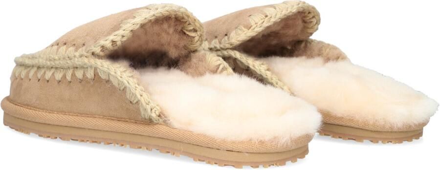 MOU Pantoffels Dames Slipper Full Eskimo Stitch Maat: 37 Materiaal: Suède Kleur: Camel - Foto 4
