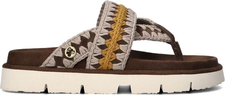 MOU Bruine Slippers Bio Thong Sandal Colored Stitching - Foto 3