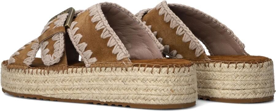 MOU Slippers Dames Jute Sandal Maat: 38 Materiaal: Suède Kleur: Bruin - Foto 4