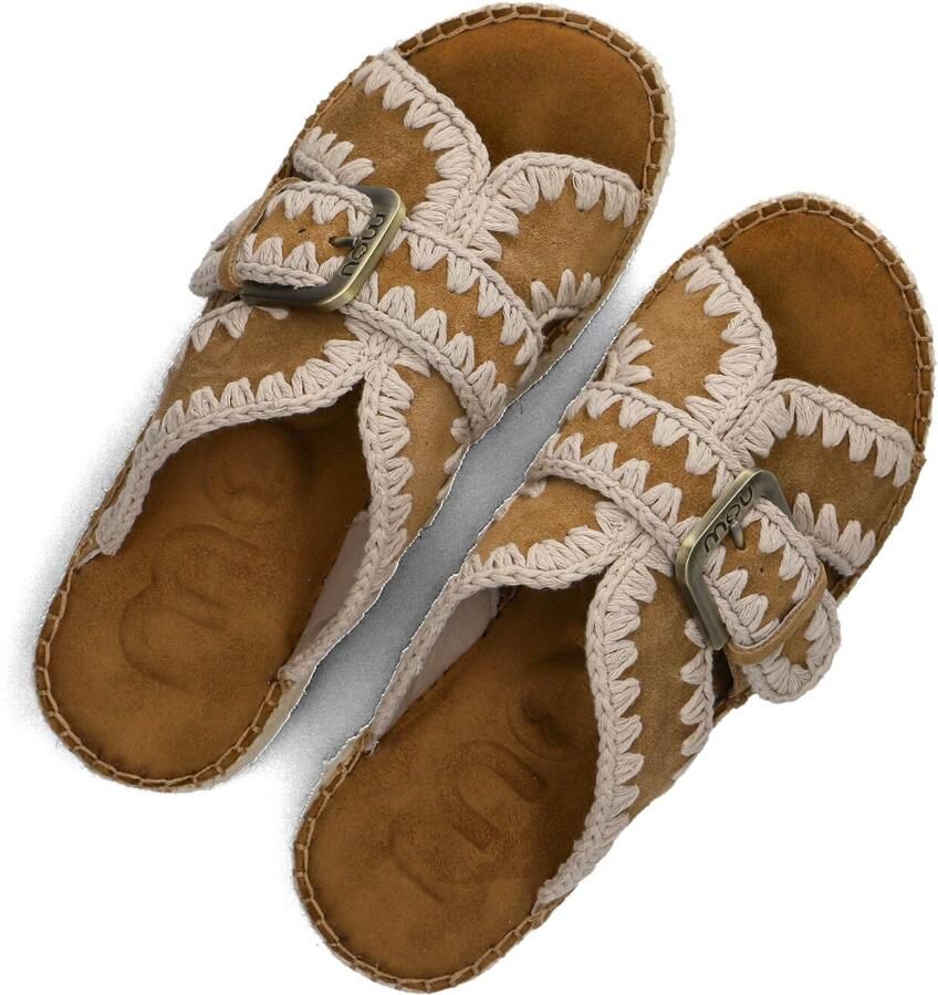 MOU Slippers Dames Jute Sandal Maat: 38 Materiaal: Suède Kleur: Bruin - Foto 2