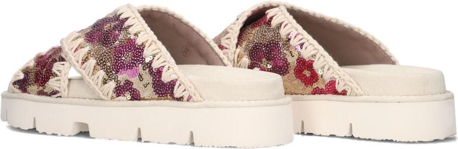 MOU Badslippers Dames Sequins Criss-cross Bio Sandal Maat: 41 Materiaal: Textiel - Foto 4