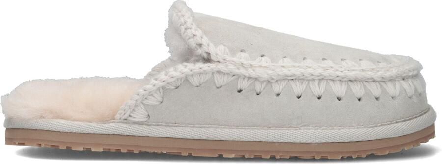 MOU Pantoffels Dames Slipper Full Eskimo Stitch Maat: 38 Materiaal: Suède Kleur: Zilver - Foto 5
