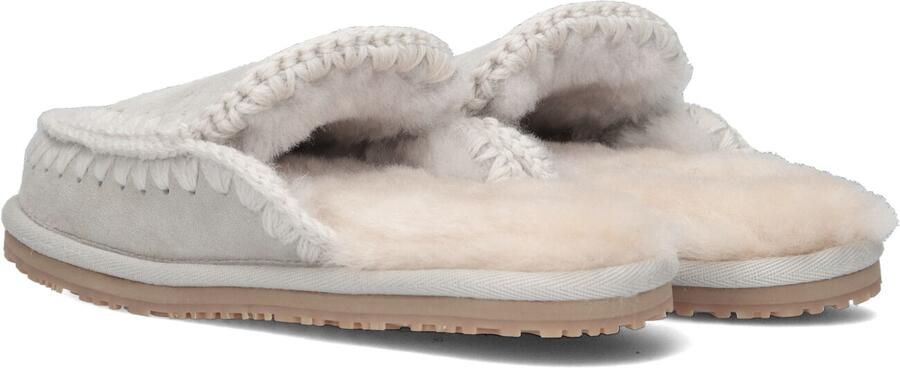 MOU Pantoffels Dames Slipper Full Eskimo Stitch Maat: 38 Materiaal: Suède Kleur: Zilver - Foto 4