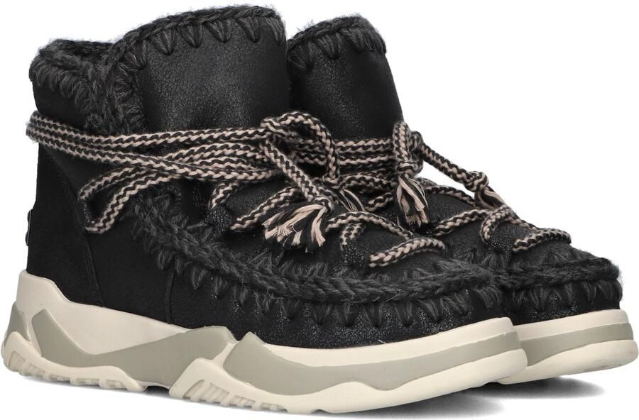 MOU Snowboots Dames Trainer 02 Scoubidoo Lace Maat: 39 Materiaal: Leer Kleur: Zwart