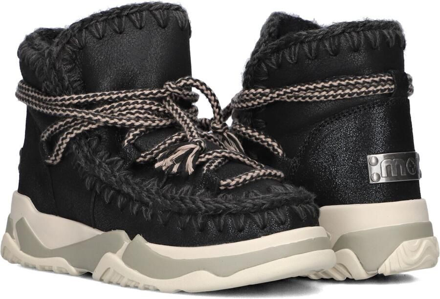 MOU Snowboots Dames Trainer 02 Scoubidoo Lace Maat: 39 Materiaal: Leer Kleur: Zwart
