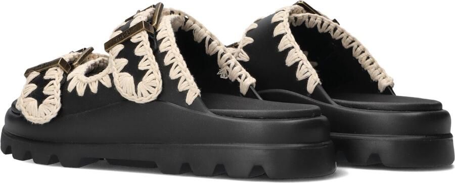 MOU Slippers Dames Eva One-piece Slide Two-buckles Maat: 41 Materiaal: Textiel Kleur: Zwart - Foto 4