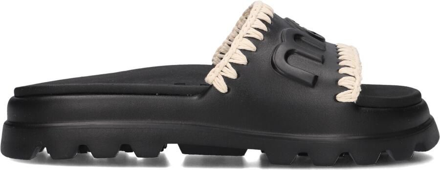 MOU Badslippers Dames Sequins Criss-cross Bio Sandal Maat: 41 Materiaal: Textiel Kleur: Zwart - Foto 4