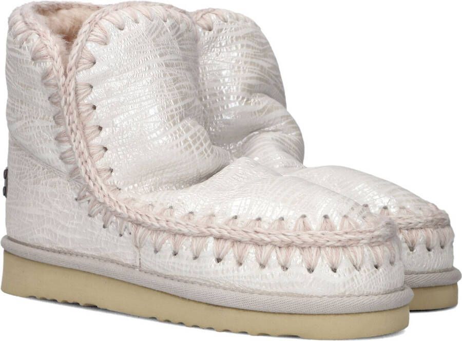 MOU Witte Vachtlaarzen Eskimo 18 Glitter Logo