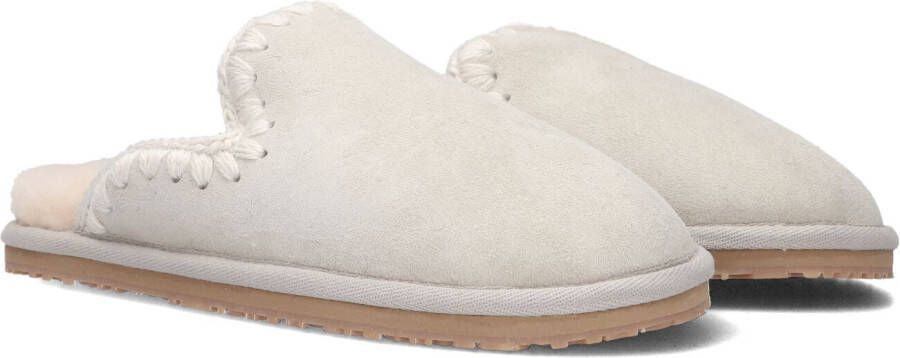 MOU Pantoffels Dames Slipper Eskimo Maat: 42 Materiaal: Suède Kleur: Zilver