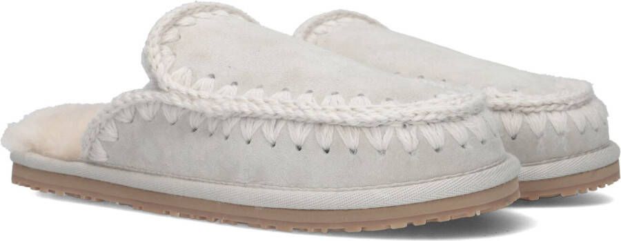 MOU Slipper Full Eskimo Stitch Pantoffels Sloffen Dames Zilver