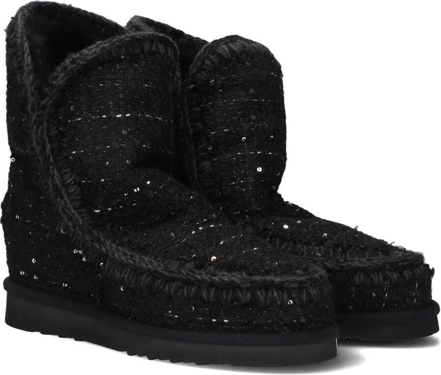 MOU Enkellaarsjes Dames Inner Wedge Tweed Maat: 41 Materiaal: Textiel Kleur: Zwart