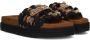 MOU Monoband Rope Sandal Fringes Slippers Dames Zwart - Thumbnail 1