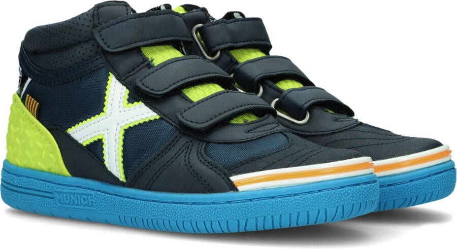 Munich G3 Boot Velcro Hoge sneakers Leren Sneaker Jongens Kids Blauw