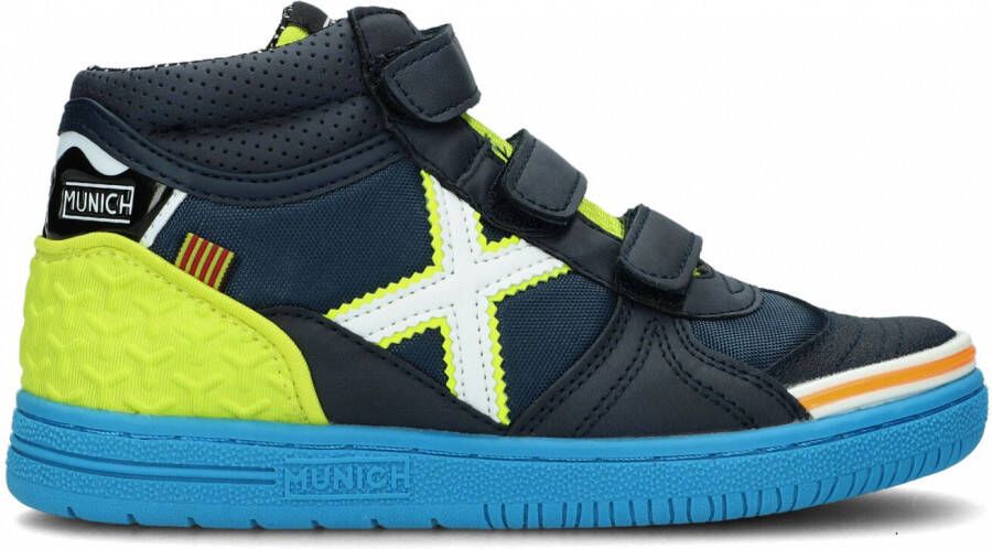 Munich G3 Boot Velcro Hoge sneakers Leren Sneaker Jongens Kids Blauw