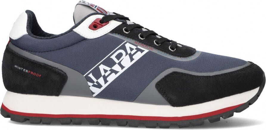 Napapijri Blauwe Leren Sneakers F2Lotus01 Ris