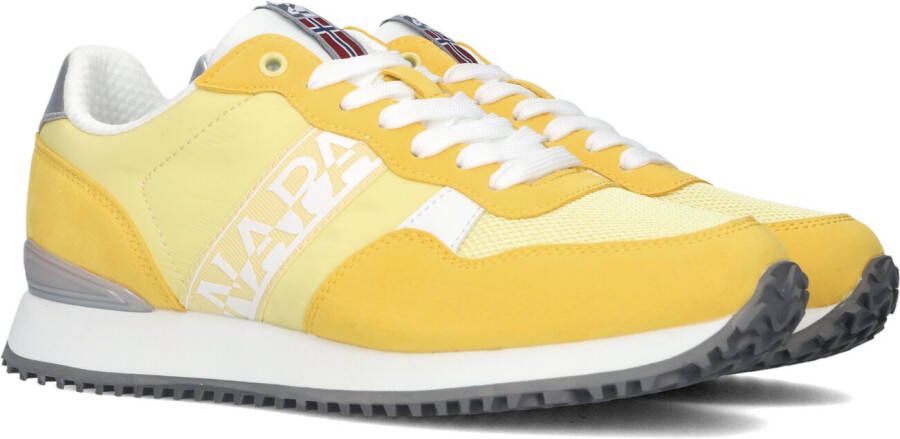 Napapijri Gele Vetersneakers met Contrasterende Details Yellow Dames