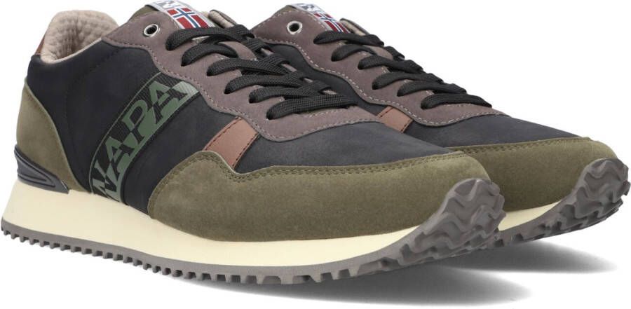 Napapijri Groene Sportieve Veterschoenen met Contrastdetails Green Heren