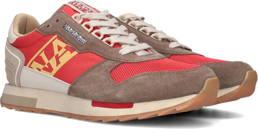 Napapijri Bruine leren veterschoenen