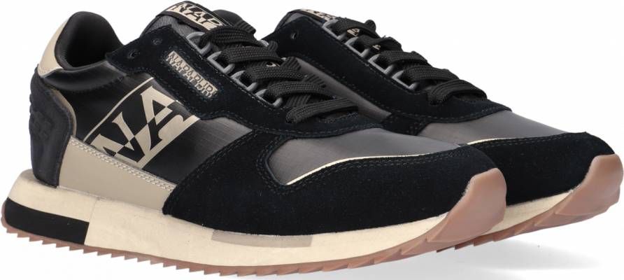 Napapijri Black Polyester Sneaker Zwart Dames