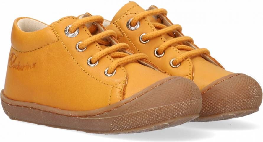 Naturino veter bumper effen lederen sneakers Cocoon oker