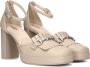 Nerogiardini Leren Hoge Hakken met Gesp Beige Dames - Thumbnail 1