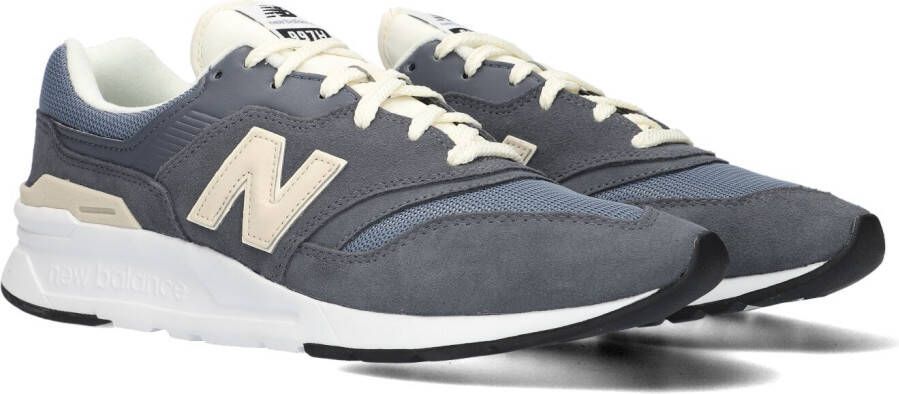 New Balance Blauwe Platte Zool Veterschoenen Blauw Heren