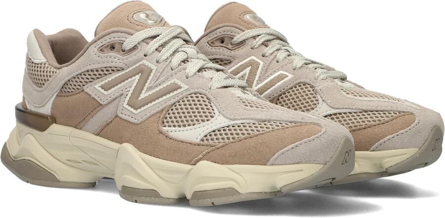 New Balance Beige Sneakers Junior Logo Leer Rubber Canvas