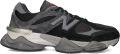 New Balance Zwarte Sneakers Amandel Teen Logo Rubberen Zool Black Heren - Zwart