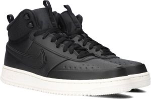 Nike court vision mid winter sneakers zwart