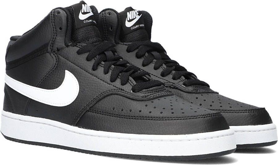 Nike Wmns Court Vision Mid Zwarte Sneaker 37 5 Zwart