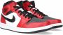 Jordan Zwarte Nike Hoge Sneaker Mid Chicago Black Toe 554724 069 - Thumbnail 1
