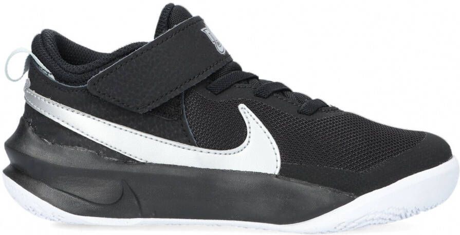 Nike Team Hustle D 10 (Ps) Black Metallic Silver-Volt-White Basketballschoes pre school CW6736-004