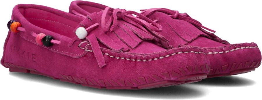 Nikkie Roze Suède Mocassin met Kralendetail Pink Dames